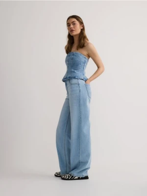 Reserved - Jeansy straight leg - niebieski