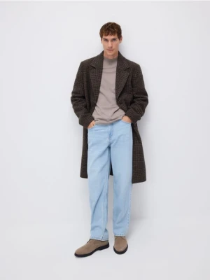 Zdjęcie produktu Reserved - Jeansy straight z efektem sprania - niebieski