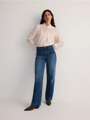 Reserved - Jeansy straight z kieszeniami - indigo jeans