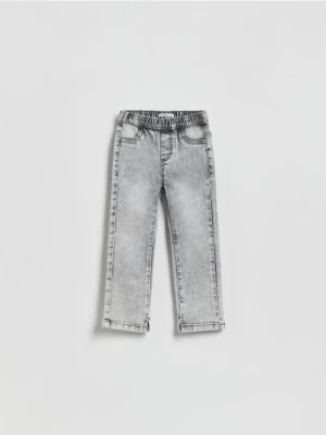 Reserved - Jeansy straight z rozcięciami - jasnoszary