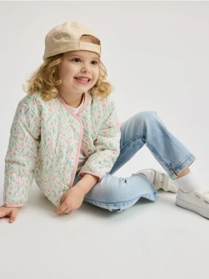 Reserved - Jeansy straight z rozcięciami - niebieski