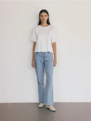 Reserved - Jeansy straight z wysokim stanem - niebieski