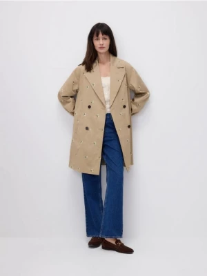 Reserved - Jeansy straight ze średnim stanem - granatowy