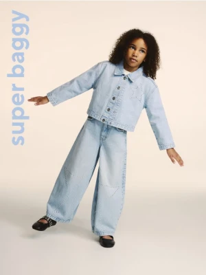 Reserved - Jeansy super baggy - niebieski