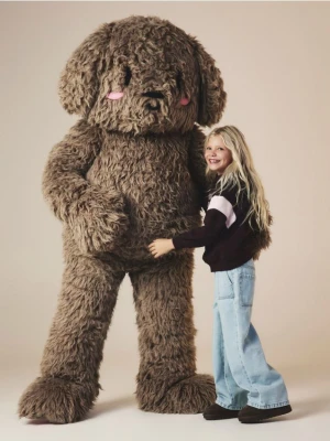 Reserved - Jeansy super wide leg - niebieski