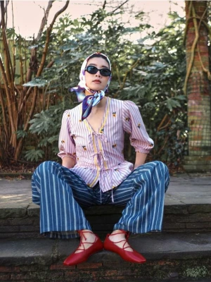 Reserved - Jeansy w paski - wielobarwny