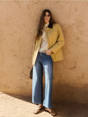 Reserved - Jeansy wide leg baggy - niebieski