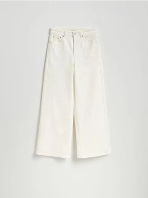 Reserved - Jeansy wide leg - biały