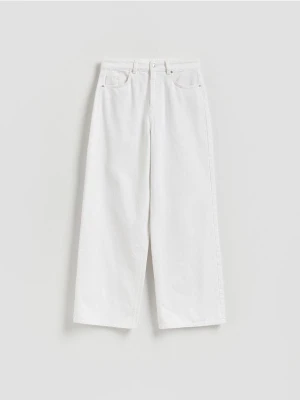 Reserved - Jeansy wide leg - biały