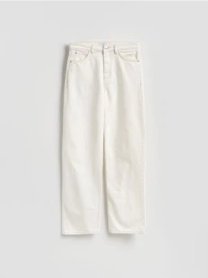 Reserved - Jeansy wide leg - biały