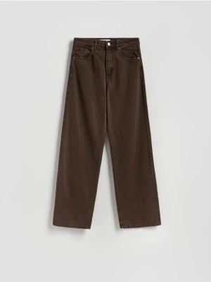 Zdjęcie produktu Reserved - Jeansy wide leg - brązowy