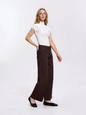 Reserved - Jeansy wide leg comfort - dark grey jeans
