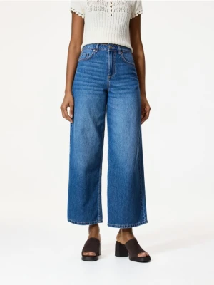 Reserved - Jeansy wide leg comfort - niebieski