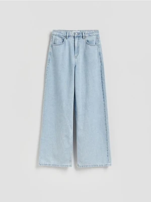 Reserved - Jeansy wide leg comfort - niebieski
