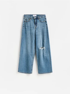 Reserved - Jeansy wide leg comfort - niebieski