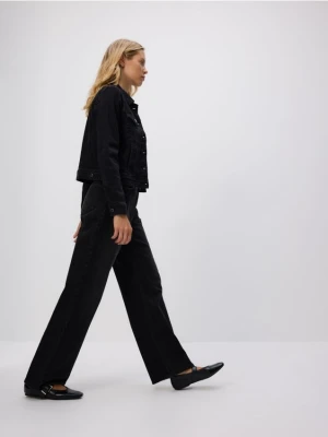 Reserved - Jeansy wide leg - czarny