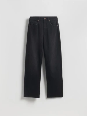 Reserved - Jeansy wide leg - czarny