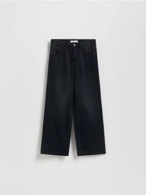 Reserved - Jeansy wide leg - czarny