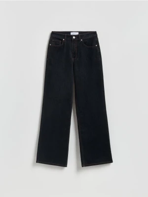 Reserved - Jeansy wide leg - czarny