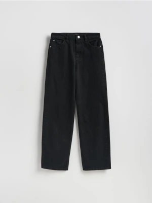 Reserved - Jeansy wide leg - czarny