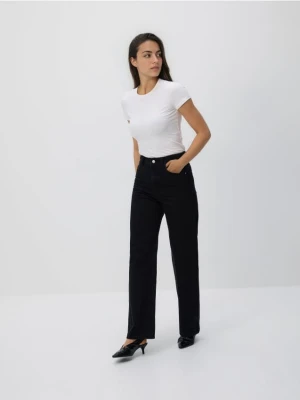 Reserved - Jeansy wide leg - czarny
