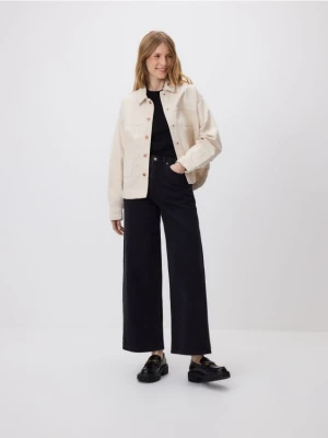 Reserved - Jeansy wide leg - czarny