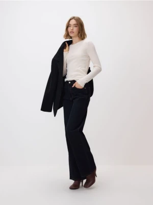 Reserved - Jeansy wide leg - czarny