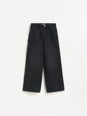 Reserved - Jeansy wide leg - czarny