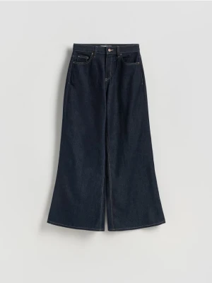 Reserved - Jeansy wide leg - granatowy