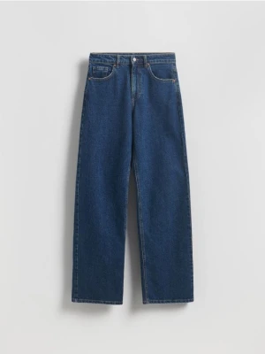 Reserved - Jeansy wide leg - granatowy