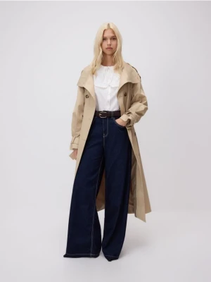 Reserved - Jeansy wide leg - granatowy