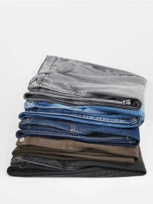 Reserved - Jeansy wide leg - granatowy