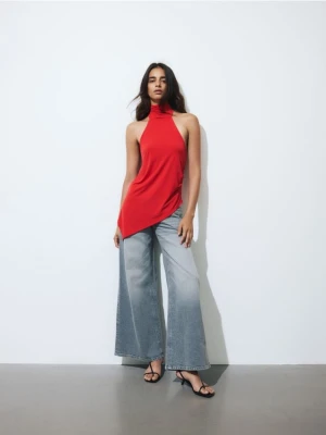 Reserved - Jeansy wide leg - jasnoszary