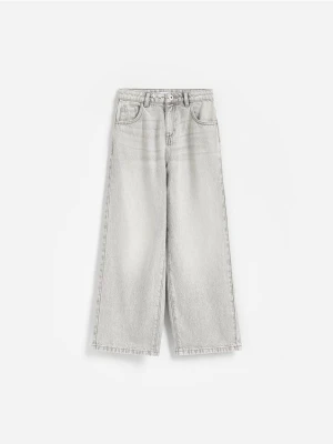 Reserved - Jeansy wide leg - jasnoszary