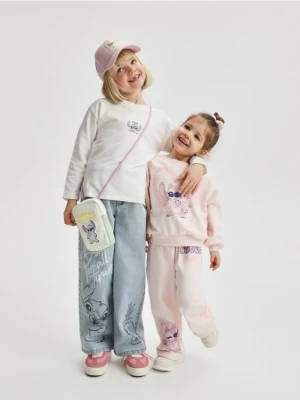 Reserved - Jeansy wide leg Lilo i Stitch - niebieski