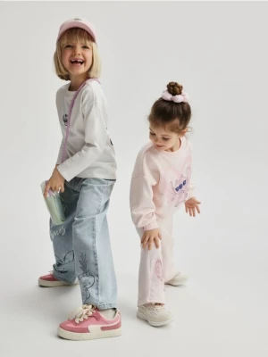 Reserved - Jeansy wide leg Lilo i Stitch - niebieski