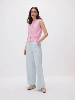 Reserved - Jeansy wide leg - niebieski