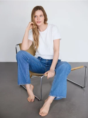 Reserved - Jeansy wide leg - niebieski
