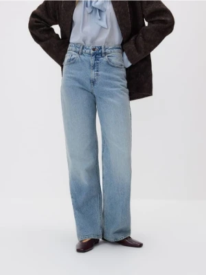 Reserved - Jeansy wide leg - niebieski