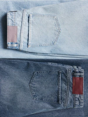 Reserved - Jeansy wide leg - niebieski