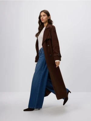 Reserved - Jeansy wide leg - niebieski