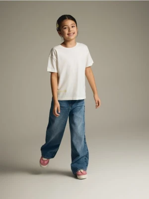 Reserved - Jeansy wide leg - niebieski