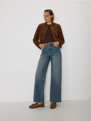 Reserved - Jeansy wide leg - niebieski