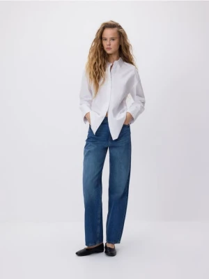 Reserved - Jeansy wide leg - niebieski