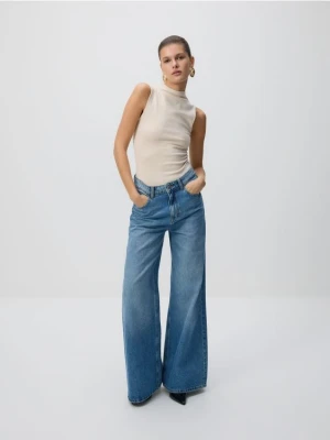Zdjęcie produktu Reserved - Jeansy wide leg - niebieski