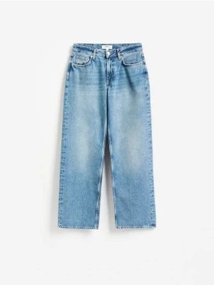 Reserved - Jeansy wide leg - niebieski