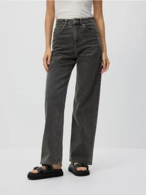 Reserved - Jeansy wide leg - szary