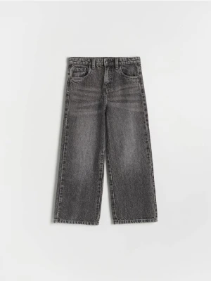 Reserved - Jeansy wide leg - szary