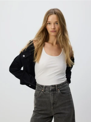 Reserved - Jeansy wide leg - szary