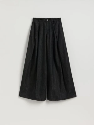 Reserved - Jeansy wide leg - szary